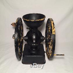 Antique Enterprise Mfg Two Wheel Coffee Grinder 14 (For Parts)