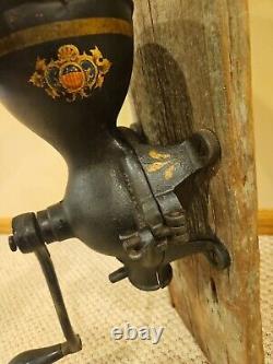 Antique Enterprise Model 350 Iron Wall Mount Coffee Grinder Large Comercial