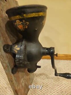 Antique Enterprise Model 350 Iron Wall Mount Coffee Grinder Large Comercial