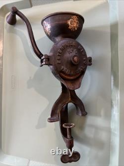 Antique Enterprise No. 0 Table Mount Cast Iron Coffee Grinder Original Paint