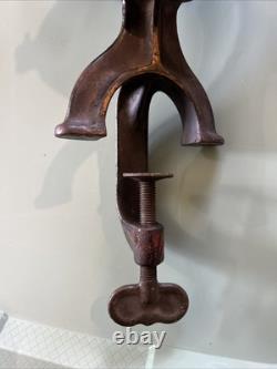 Antique Enterprise No. 0 Table Mount Cast Iron Coffee Grinder Original Paint