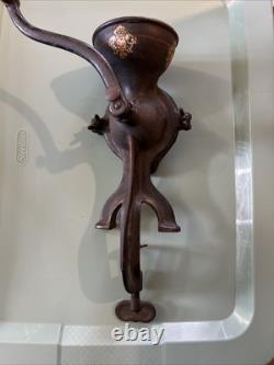 Antique Enterprise No. 0 Table Mount Cast Iron Coffee Grinder Original Paint