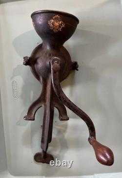 Antique Enterprise No. 0 Table Mount Cast Iron Coffee Grinder Original Paint