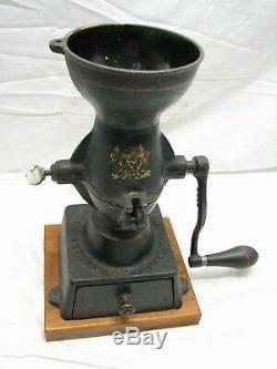 Antique Enterprise No. 1 Cast Iron Coffee Grinder Mill 1873 Pat Phila PA no lid