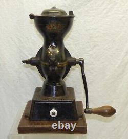 Antique Enterprise No. 1 Cast Iron Coffee Mill Grinder Early Black Country Store