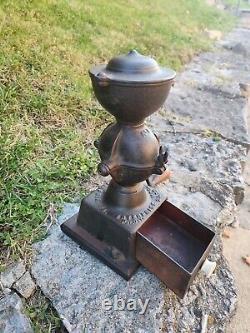 Antique Enterprise No. 1 Cast Iron Coffee Mill Grinder Early Black Country Store