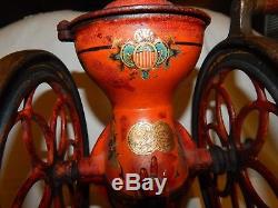 Antique Enterprise No. 2 Cast Iron Coffee Grinder. (12 1/2 Tall) Free Shipping