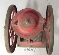 Antique Enterprise No. 2 Cast Iron Double Wheel Coffee Mill Grinder Original