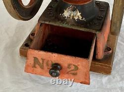 Antique Enterprise No. 2 Coffee Grinder Mill Excellent Condition ORIGINAL PAINT