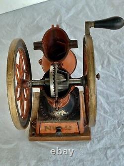 Antique Enterprise No. 2 Coffee Grinder Mill Excellent Condition ORIGINAL PAINT