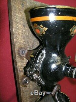 Antique Enterprise No. 350 Wall Coffee Grinder Mill with Original Catch Pot RARE