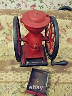 Antique Enterprise Philadelphia Pa. Coffee Grinder Mill No. #2 Lovely Detail