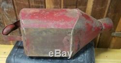 Antique Enterprise Red Metal Coffee Hopper for Grinder Made in USA