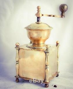 Antique European Brass Coffee Grinder Mill Moulin cafe Molinillo Kaffeemuehle