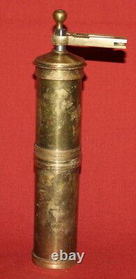 Antique European Brass Food Nuts Coffee Grinder Mill