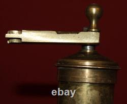 Antique European Brass Food Nuts Coffee Grinder Mill