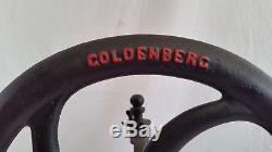Antique French Cast Iron Goldenberg Coffee Mill/Grinder No. 1 Hand Crank Wheel