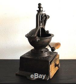 Antique French Cast-iron Coffee Grinder MILL Peugeot # 0a