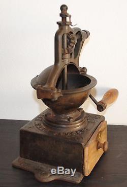 Antique French Cast-iron Coffee Grinder MILL Peugeot # 0a