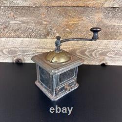 Antique French Coffee Grinder Peugeot Frères Hand Mill S. G. D. G. Brevete Depose