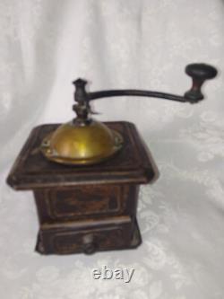 Antique French Coffee Grinder Peugeot Frères Hand Mill S. G. D. G. Brevete. RARE