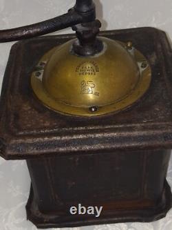 Antique French Coffee Grinder Peugeot Frères Hand Mill S. G. D. G. Brevete. RARE
