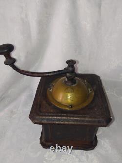 Antique French Coffee Grinder Peugeot Frères Hand Mill S. G. D. G. Brevete. RARE