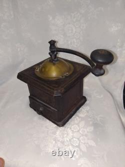 Antique French Coffee Grinder Peugeot Frères Hand Mill S. G. D. G. Brevete. RARE