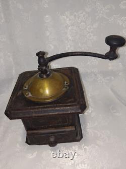 Antique French Coffee Grinder Peugeot Frères Hand Mill S. G. D. G. Brevete. RARE