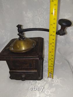 Antique French Coffee Grinder Peugeot Frères Hand Mill S. G. D. G. Brevete. RARE