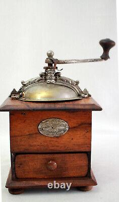 Antique French Coffee grinder Japy Freres 1880 nicely decorated