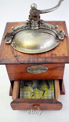 Antique French Coffee grinder Japy Freres 1880 nicely decorated