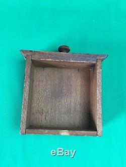 Antique French PEUGEOT FRERES Wood Coffee Grinder Coffee Mill Valentigney