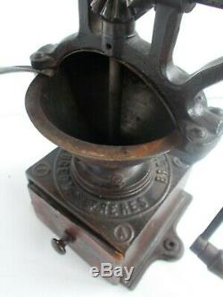 Antique French Peugeot Cast iron Coffee Grinder / Mill Model A1 circa 1890