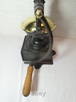 Antique French Peugeot Frères A1 Cast Iron Coffee Grinder 19th