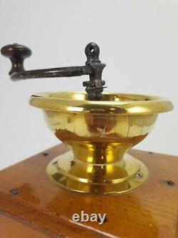 Antique French Peugeot Freres Wooden Coffee Grinder