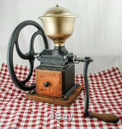 Antique GOLDENBERG 3 Coffee Grinder Mill Cast-Iron Moulin Molinillo Cafe RARE