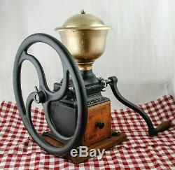 Antique GOLDENBERG 3 Coffee Grinder Mill Cast-Iron Moulin Molinillo Cafe RARE