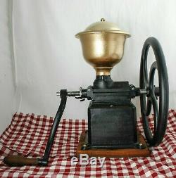 Antique GOLDENBERG 3 Coffee Grinder Mill Cast-Iron Moulin Molinillo Cafe RARE