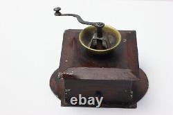 Antique German Dollhouse Rock & Graner Enameled Tin Coffee Grinder Miniature