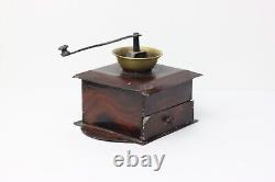 Antique German Dollhouse Rock & Graner Enameled Tin Coffee Grinder Miniature