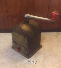 Antique German O. G. J. Gesch Metal Moccamuhle Coffee Mill Grinder Vintage Spice