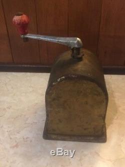 Antique German O. G. J. Gesch Metal Moccamuhle Coffee Mill Grinder Vintage Spice