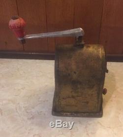 Antique German O. G. J. Gesch Metal Moccamuhle Coffee Mill Grinder Vintage Spice