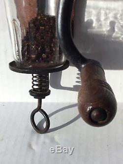 Antique Golden Rule Cast Iron Wall Mount Coffee Grinder