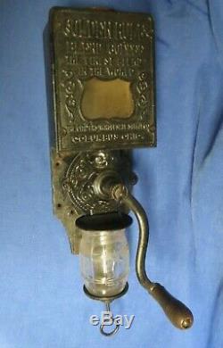 Antique Golden Rule Wall Mount Coffee Grinder