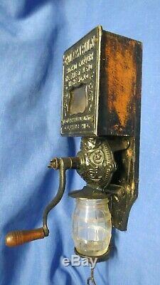 Antique Golden Rule Wall Mount Coffee Grinder