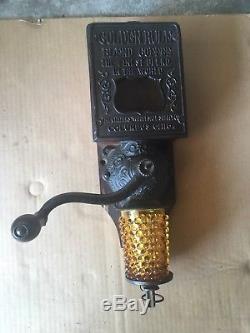 Antique Golden Rule Wall Mounted Coffee Grinder
