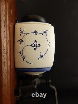 Antique Grinder Coffee' Ceramics White Blue Wood Wall Dutch Coffee Grinder
