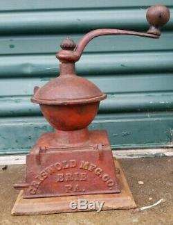 Antique Griswold Table Counter Top Coffee Grinder in Original Paint & Stencil